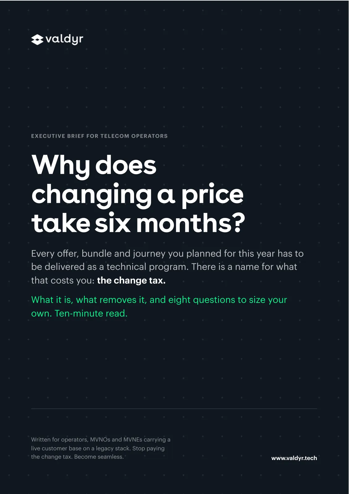 Cover of the Change Tax Executive Brief